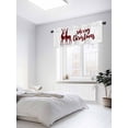 thumbnail image 3 of Merry Christmas Valances for Windows, Winter Red Plaid Elk Xmas Light Filtering Window Treatment Valances, Rod Pocket Small Curtains for Kitchen/Bathroom, 60"x18", 3 of 9