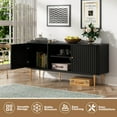 thumbnail image 4 of HLR Modern Fluted 55" TV Stand for 65 Inch TV with Storage, Entertainment Center for Living Room, Black, 4 of 9