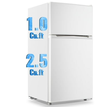 TACOOL Refrigerator with Top Freezer 3.5Cu.ft Two Door Small Mini Fridge with Extra Drink Space for Home Office Dorm White