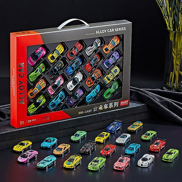 Deals of the Week Iumwxz Children's simulation 1:64 small car set gift box inertial skidding racing car model Toy car 20 only, boys and girls holiday gift birthday gift Santa's Specials! Victoria Day