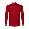 thumbnail image 4 of TSADFHJI Mens T-Shirts Long Sleeve Breathable Fashion Mens Athletic Long Sleeve Shirts Business Regular Fit Shirts Plaid Collared Tops with Button S Red, 4 of 5
