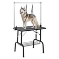 thumbnail image 1 of 46" Professional Dog Grooming Table w/Adjustable Arms - 330Lb Static Capacity | Portable Grooming Station w/Nooses, Mesh Tray | for Small/Large Dogs, 1 of 8