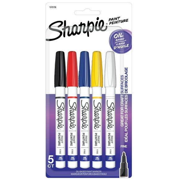 Marqueurs Sharpie Paint à base d'eau, Pointe fine, Couleurs assorties