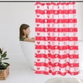 thumbnail image 6 of Raindrops Red Polyester Shower Curtain 183X183CM 1Pack Water Resistant and Quick Dry for Bathrooms, 6 of 8