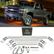 LEDGlow 6pc Orange Flexible LED Slimline Truck Underbody Underglow Lighting Kit