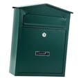 thumbnail image 1 of DOLITY Wall Mount Lockable Mailbox Letterbox Durability Large Capacity Metal Modern Mail Letter Box for Outdoor Residential Entryway Dark Green, 1 of 9
