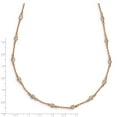 thumbnail image 3 of Sterling Silver Rose Gold Plated Fancy Cubic Zirconia Station Necklace, 3 of 7