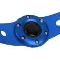 thumbnail image 4 of NFTIGB 13 Inches / 33 cm Racing Style Car Steering Wheel, Polyurethane and Aluminum Construction, Universal Fitment for Standard 6-Hole Hub Adapters, Blue, 4 of 9