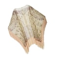 thumbnail image 1 of Mantón con de lentejuelas retro de los años 20 Cabo largo con flecos de gran tamaño elegante mantón de novia Jinwen chal con cuentas de lentejuelas, 1 of 8