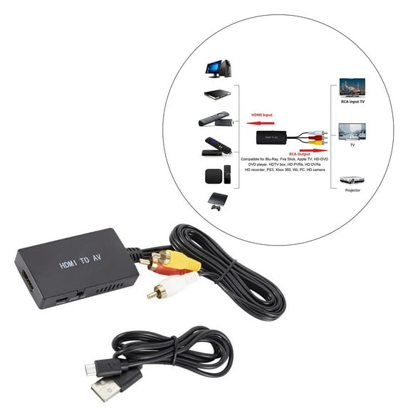 Convertidor de Video perfecl Adaptador RCA para TV y DVD