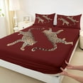 thumbnail image 3 of Homewish Kawaii Leopard Cheetah Twin Sheet Sets, Fashion Wildlife Print Twin Fitted Sheet, Teens Adult Men Women Flat Sheet, Luxury Bedroom Decor, 3pcs, 3 of 7