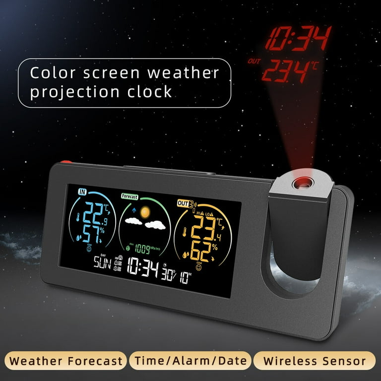 ZX3538 New Electronic Projection Clock Weather Station Weather