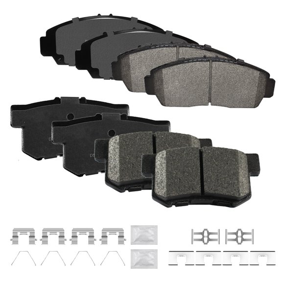 ACB ZONE 8PCS Ceramic Brake Pads for ACURA TL 2004-2008, Front & Rear(D1506, D536)