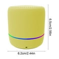 thumbnail image 3 of Yellow Bluetooth Speaker With Long Battery Life And Portable Design For Mobile Phones And Tablets Includes Usb Charging Cable And Hanging Strap For Music Playback, 3 of 6