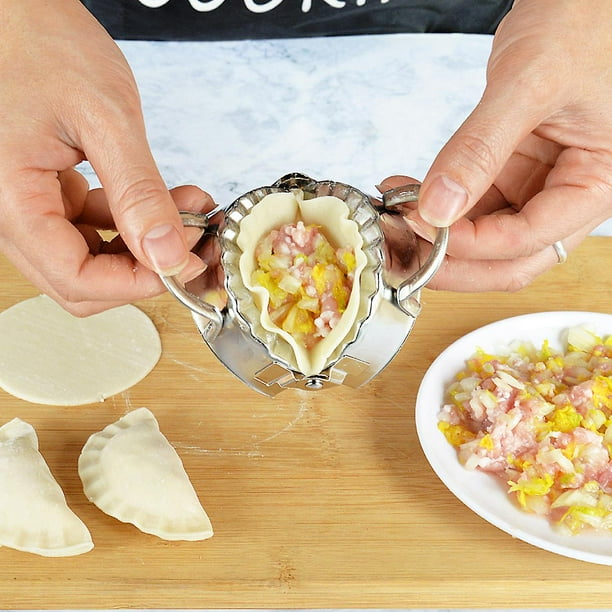 Máquina para hacer empanadas grande, prensa para empanadas de acero inoxidable de 6 pulgadas, herramientas para repostería, tarta de bolsillo