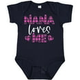 thumbnail image 3 of Inktastic My Nana Loves Me Hearts in Pink Plaid Boys or Girls Baby Bodysuit, 3 of 5