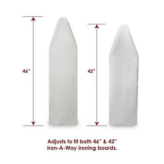 Iron-A-Way Ironing Board Replacement Cover and Pad, Cool Grey