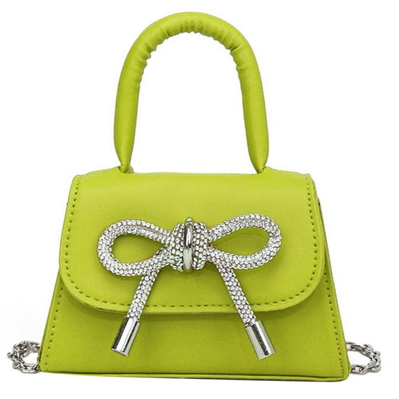 COOLHOOD Bowknot Designs Small Handbag Fashion Solid Color Crossbody Bags PU Leather Flap Square Shoulder Bag for Women