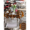 thumbnail image 5 of Outdoor Tablecloth with Umbrella Hole for Patio/Picnic/Party/Camping, Yellow Beige Boho Waterproof Table Cloth Round Cover Washable, Geometric Vintage Abstract Art Ethnic (Dia 54"), 5 of 8