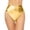Gold, variant on Women’s Metallic Booty Shorts Shiny Rave Bottoms High Waisted Festival Dance Mardi Gras Shorts Hot Pants, XXL