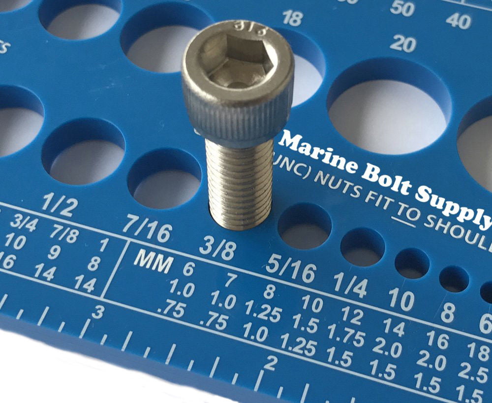 Fastener Screw Bolt Nut Thread Measure Gauge Size Checker Standard & Metric 