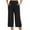 Black, variant on Wide Leg Capris for Women Casual Pants with Pockets Yoga High Waist Solid Lightweight Summer Bottoms Red 2XL