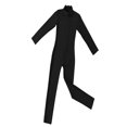 thumbnail image 4 of TiaoBug Kids Girls Full Length Bodysuit Unitards Solid Gymnastics Leotard 3-16 Black 4-5, 4 of 7