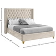 thumbnail image 5 of Meridian Furniture Barolo 56" Tufted Queen, 5 of 5