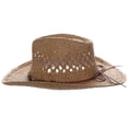 thumbnail image 6 of Panama Jack Drifter Sun Hat - Toyo Straw, 3 1/4" Shapeable Brim (Tea), 6 of 9