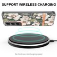 thumbnail image 3 of Feishell Case for Samsung Galaxy S23 6.1 inch,Fashion Flower Pattern Flexible Silicone Shockproof Cover for Women Girls Slim Transparent Phone Case Support Wireless Charging,A, 3 of 10