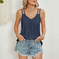 thumbnail image 2 of Drses Women's Tank Tops Women's Summer Fashion Casual Solid V-Neck Sleeveless Casual Loose Blouses Tops Womens Summer Tops, 2 of 6