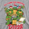 thumbnail image 2 of Teenage Mutant Ninja Turtles Christmas Pizza Unisex Adult Crewneck Sweatshirt, 2 of 5