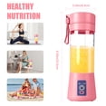 thumbnail image 5 of LDNIO Portable Blender, Mini Personal Smoothie Blender Cordless, USB Rechargeable, Powerful 6 Blades - Travel Blender Cup for Juices, Shakes, and Baby Food, 380ml (Pink), 5 of 9