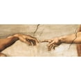 thumbnail image 3 of Michelangelo 14x8 Black Modern Framed Museum Art Print Titled - Creazione di Adamo-particol, 3 of 5