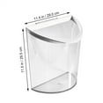 thumbnail image 4 of OULII Kitchen Rubbish Bin 1Pack Transparent PET Durable Indoor Trash Can for Housewives, 4 of 8