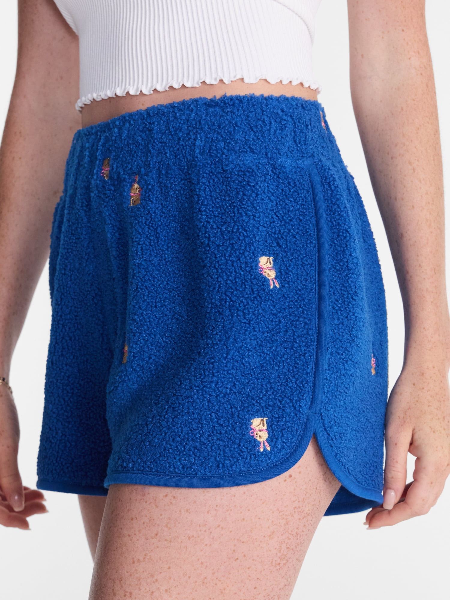 No Boundaries Cozy Teddy Shorts, 2.75'' Inseam, Women’s XS-2X