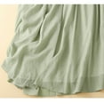 thumbnail image 6 of Xunlbb Long Skirts for Women, Women's Summer Double Layered Solid And Linen Elastic Waist Skirt Gift for Women, Size M-2XL, 6 of 6