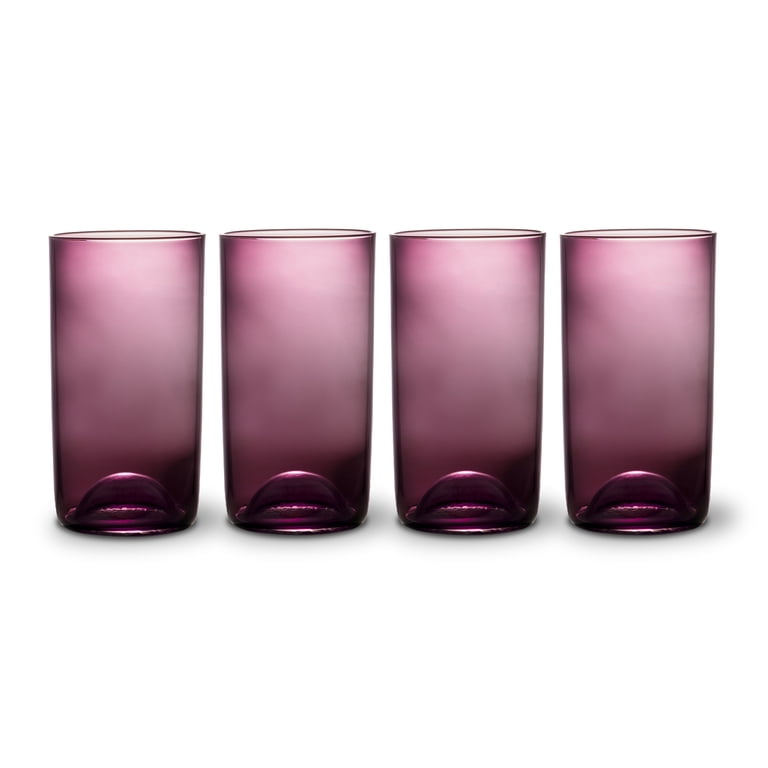 Thyme & Table 4-Piece Magenta Sphere Drinking Glasses photo 1