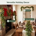 thumbnail image 3 of 6FT Christmas Cedar Garland with 33 Pine Branches, Christmas Artificial Faux Norfolk Pine Garland Artificial Greenery for Fireplace, Table, Mantle, Wall, Indoor, Outdoor,Home Decorations, 3 of 7
