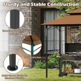 thumbnail image 5 of Auranook 8' x 5' Grill Gazebo, Outdoor Double-Tiered Grill Canopy w/ 2 Shelves, 7 Hooks, Metal Frame, Soft Top, Barbecue Picnic Patio Canopy Tent, 5 of 9