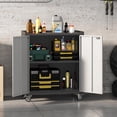 thumbnail image 6 of Telyswee Garage Storage Cabinet with Wheels - Locking Steel Rolling Tools Chest with Handle, Metal Storage Cabinet with Shelf, Grey, 6 of 9