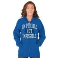thumbnail image 4 of Possible Not Impossible Autism Aware Zip Up Hoodie Men's Women's Brisco Brands X, 4 of 6