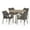 Gray, variant on GDF Studio Kaysn Outdoor Acacia Wood and Wicker 5 Piece Dining Set, Multibrown and Teak