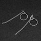 thumbnail image 5 of Women's pendant hoop earrings, tassels, front and back, all-match street style, stylish and handsome earrings, 5 of 5