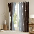 thumbnail image 2 of Erosebridal Brown and Grey Gradient Curtains & Drapes Gray Brown Watercolor Curtains, Geometry Lines Blackout Curtains Ombre Stripe Living Room Curtains, Modern Abstract Aesthetic Window Curtains, 2 of 5