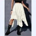 thumbnail image 3 of Womens Autumn Spring Skirt Retro Layer Half length Skirt with Asymmetric Elastic Skirts, 3 of 4