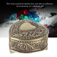 thumbnail image 3 of Alloy Jewelry Box, Portable Multipurpose Vintage Jewelry Box Delicate Heart Shape Retro Fluff Lining  For Rings For Anniversary For Dressing Table, 3 of 7