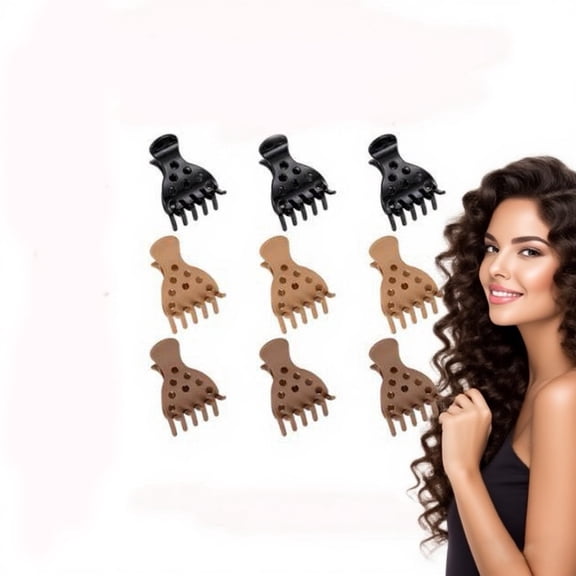DUAIU 9Pcs Root Lifting Hair Clips for Volume Hair Styling Accessories Volumizing Claw Clamps for Curly Hair No Crease Hair Root Lifting Clips for Natural Volume Curls (Hair Clip)