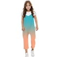 thumbnail image 5 of Gamivast Girls 12-14 Romper Casual Sleeveless Loose Spaghetti Strap Jumpsuits Summer Clothes Rompers with Pockets Fashion Gradient Color Jumpsuits Blue 10-12 Camiseta De Para Niños Clearance, 5 of 6
