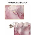 thumbnail image 6 of Pink Mountain Bathroom Window Curtain, Misty Forest Nature Woodland Pine Tree Landscape Light Filtering Coffee Kitchen Curtains, Bedroom Living Room Curtains 2 Panel 84"x45", 6 of 6